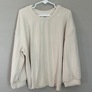 Athleta Girl Cream Long Sleeve Top